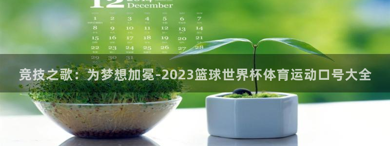 竞技之歌：为梦想加冕-2023篮球世界杯体育运动口号大全